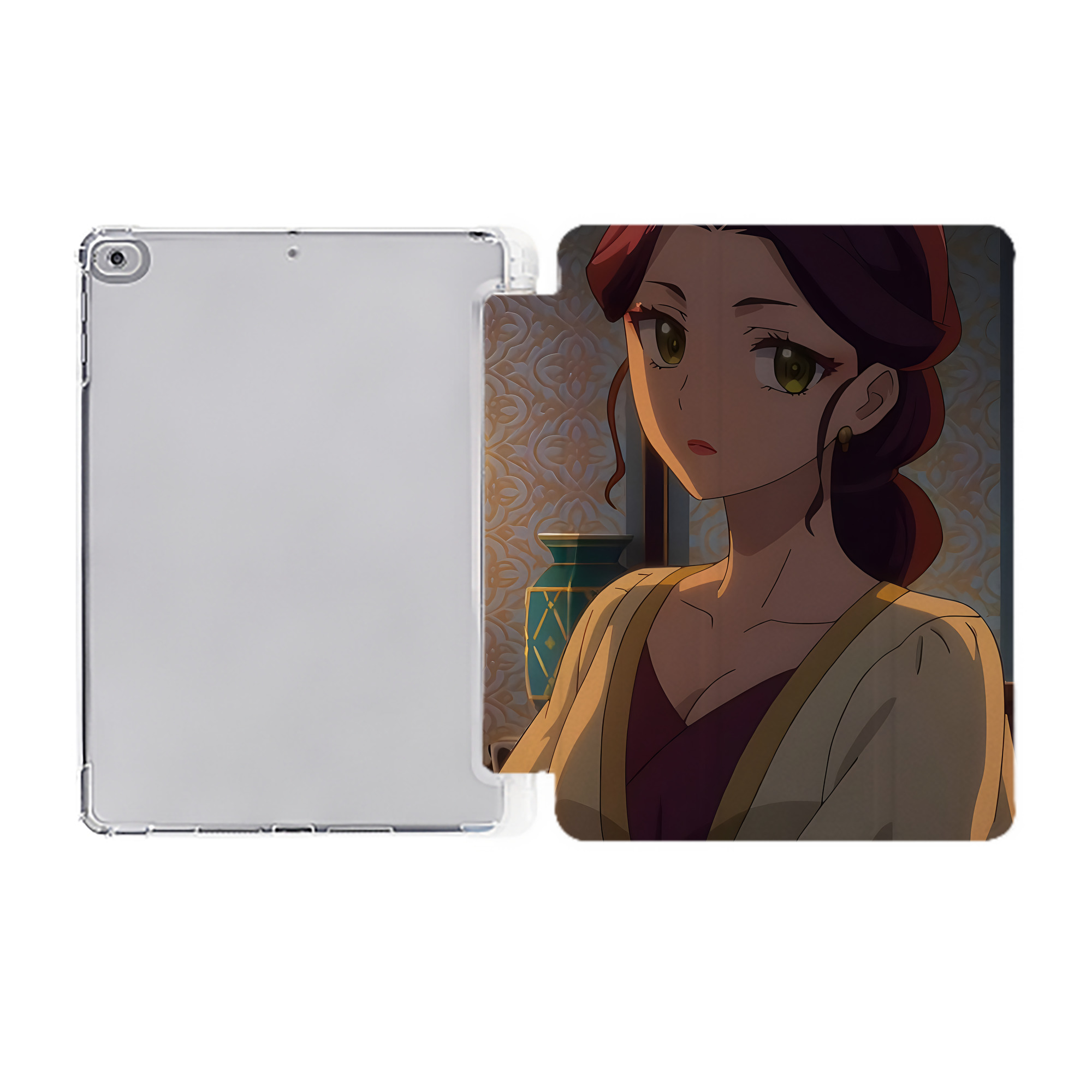 （画像用） 薬屋のひとりごと The Apothecary Diaries IPad ケース ペン収納付き 三つ折りスタンド PUレザー×シリコン 対応機種9.5/10.5/10.9インチ